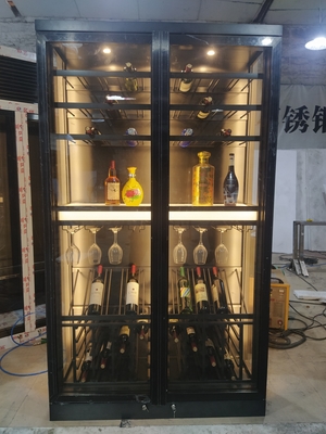 High Quality Wine Display Cabinet With Wine Shop Furniture Tall Wine Cabinet