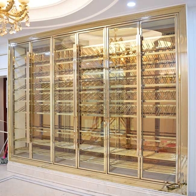 Wine Cabinet Temperature Controlled Stainless Steel For Club