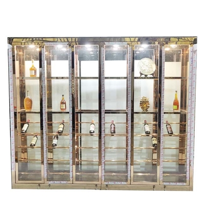 Wine Cabinet Temperature Controlled Stainless Steel For Club