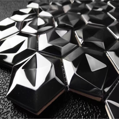 Mirror 8K Metal Mosaic Tiles Marble Granite Natural Shell Mosaic Display Stand