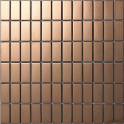 High-end Stainless Steel Rectangle White Hairline Metal Mosaics In Different Designs Wall Tiles