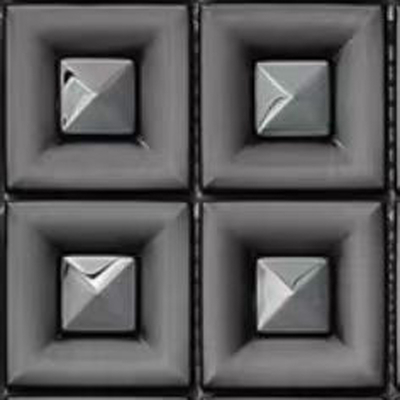 304 Luxury Square Black Art Metal Stainless Steel Mosaic Decorative Wall Tile Living Room TV Background Wall