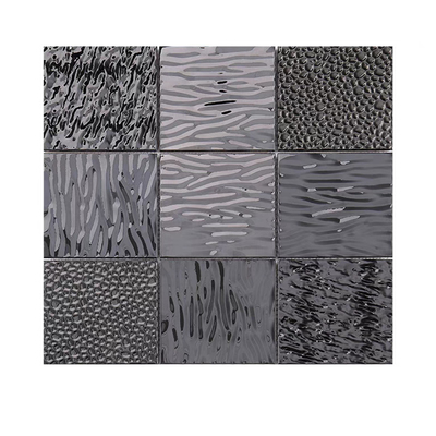 2023 High Quality Nordic Style Stainless Steel Mosaic Tile Living Room Bathroom Personalized Background Wall