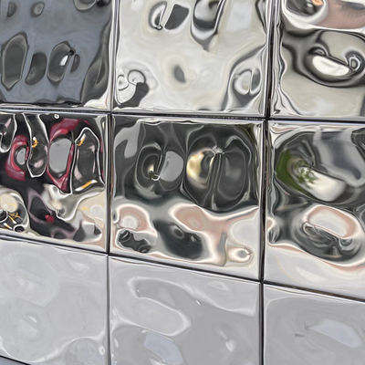 Stainless Steel Metal Mosaic Tiles For Backsplash Resistance To Scratching