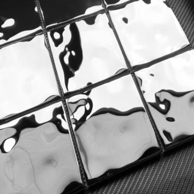 Stainless Steel Metal Mosaic Tiles For Backsplash Resistance To Scratching