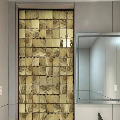 South America Green Blue Brown Black Silver Square Water Ripple Flow Stainless Steel Mosaic Tile for Wall Decoration