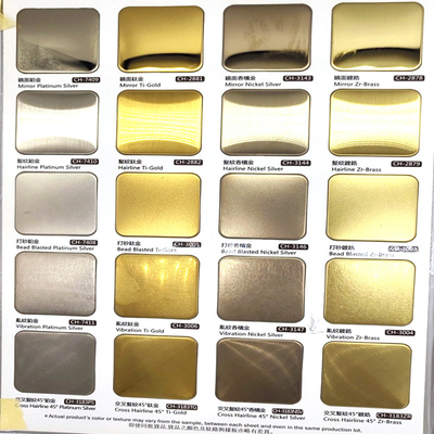 Decorative Customized Bead Blasted Z-Brass Stainless Steel Sheet For Hotel Home