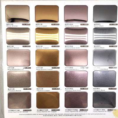 Decorative Customized Bead Blasted Z-Brass Stainless Steel Sheet For Hotel Home