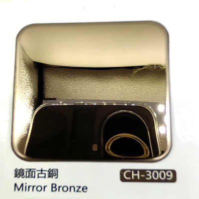 Bronze Color 8K 10K Mirror polished Finish 304 Stainless Steel Sheet For Shopping Mall Decoration