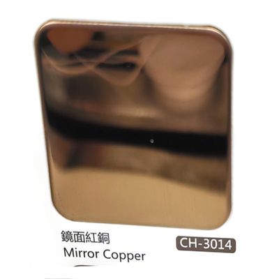 Colored Stainless Steel Plate With Mirror Finish  8k Red Copper In Multiple Colors For Decoration
