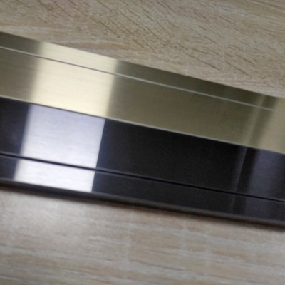 Rose Gold Black Gold Color 8K Mirror Surface Flat Straight Inside Corner Tile Edge Trim For Stairs Edge Trim Transition
