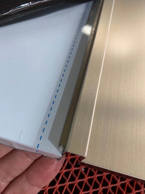Ss201 304 316L Factory Custom Chrome Tawny Metal Strip Border Edge Trim For Tile Partition Accessory