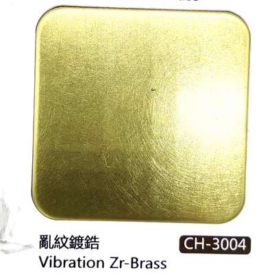 2023 Decorative Stainless Steel Color Sheet With Multiple Colors Vibration Zr-Brass Process For Customized Size