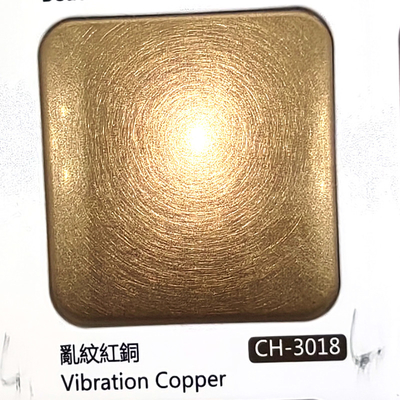 Red Copper Color Vibration Brushed Finish 304 Stainless Steel Sheet With Anti finger Print For Interior Decoration