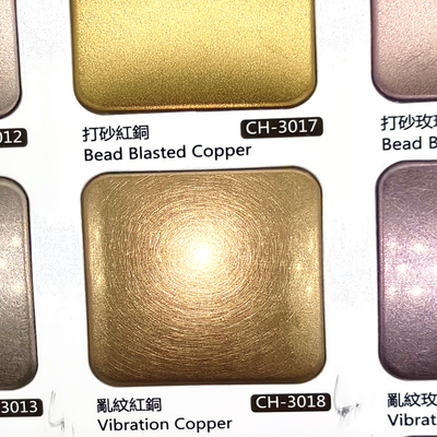 Copper Color Vibration Brushed Finish 304 Stainless Steel Sheet For Interior Decoration