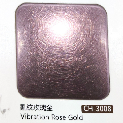 304 Rose Gold Color Vibration Brushed Finish Stainless Steel Sheet With Nano Coating