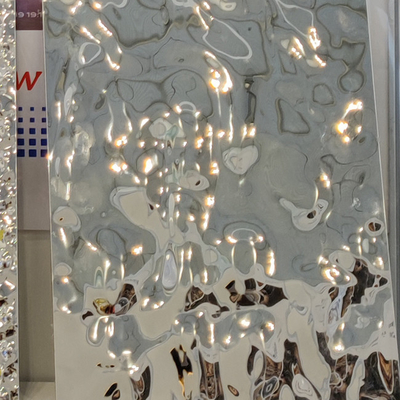 316L Gold Shiny Mirror Color Stainless Steel Sheet Middle Water Wave Honeycomb Wall Cladding