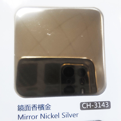 High End Stainless Steel Sheets Mirror Champagne Gold Hotel Restaurant Decoration