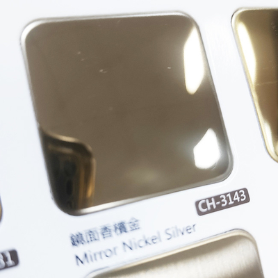 High End Stainless Steel Sheets Mirror Champagne Gold Hotel Restaurant Decoration