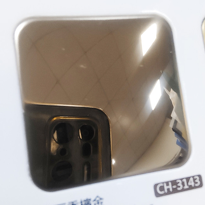 High End Stainless Steel Sheets Mirror Champagne Gold Hotel Restaurant Decoration