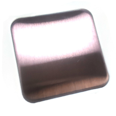 0.2mm  Hairline Rose Gold Colored Stainless Steel Sheet For High Class Restaurants  Hotel