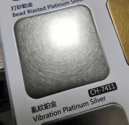 Grade 304 Hot Sale  4 × 8ft Vibration  Platinum  Sliver Stainless Steel Decorative Color Sheet Customized Colors