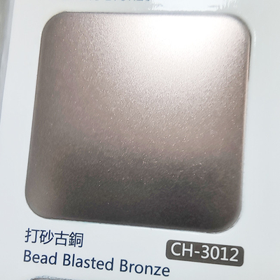 Red Bronze Color Bead Blasted Satin Finish 304 Stainless Steel Sheet With Anti-Finger Print For Luxury Decoration