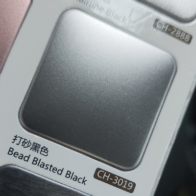 Black Color Bead Blasted Satin Finish 304 Stainless Steel Sheet With Anti-Finger Print For Luxury Decoration