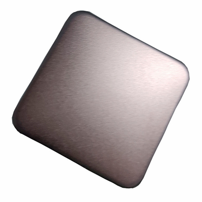 Rose Gold Beadblasting Brushed Finish 304 Color Stainless Steel Sheet With Anti-Finger Print