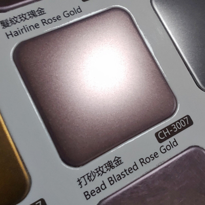 Rose Gold Beadblasting Brushed Finish 304 Color Stainless Steel Sheet With Anti-Finger Print