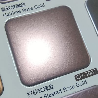 AISI Decorative 4X8 Rose Gold Color Bead Blasted Finish Stainless Steel Plate Sheet For Interior Decoration