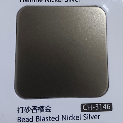 Champaign Gold Color Bead Blasted Satin Finish 304 Stainless Steel Sheet With Anti-Finger Print For Luxury Decoration