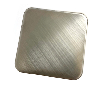 304 Platinum Silver Cross Hairline 45 Degree Brushed Finish Color Stainless Steel Sheet With Anti-Finger Printing