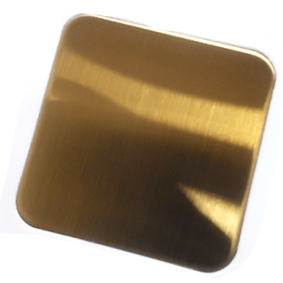 304 Gold Hairline Brushed Color With AFP Stainless Steel Sheet For Lift Wide Jamb