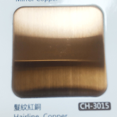 Champagne Colored Stainless Steel Sheet PVD Plating Titanium