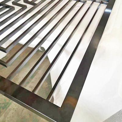 European Style Black Gold Color Stainless Steel Screen Partition Hairline Surface