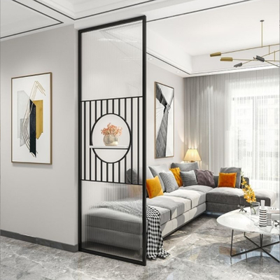 High End Glass Metal Stainless Steel Screen Room Partition Villa Club Decoration Background Wall