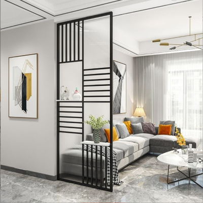 High End Glass Metal Stainless Steel Screen Room Partition Villa Club Decoration Background Wall