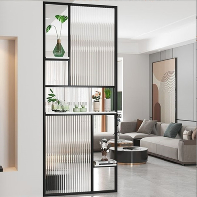 High End Glass Metal Stainless Steel Screen Room Partition Villa Club Decoration Background Wall