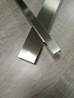 U Shape Brass Tile Trim Ceramic Plate With Gold Color