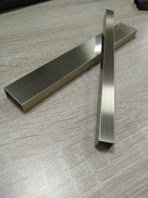 U Shape Brass Tile Trim Ceramic Plate With Gold Color