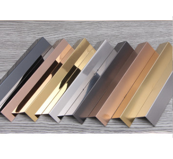 PVD Plating Titanium 201 Stainless Steel Tile Trim For Wall Floor