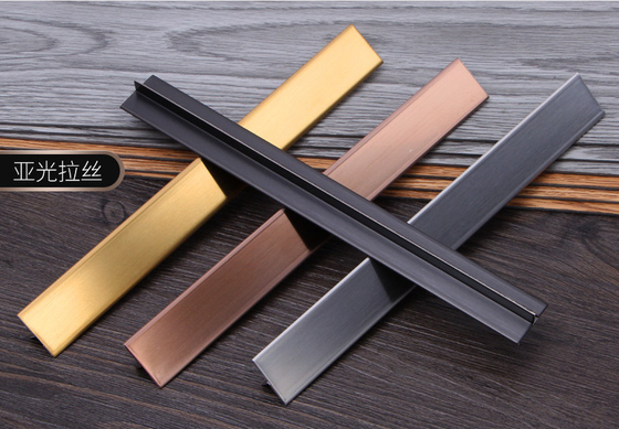 304 Bronze Mirror Stainless Steel Tile Edge Trim Line For Ceramic Gap