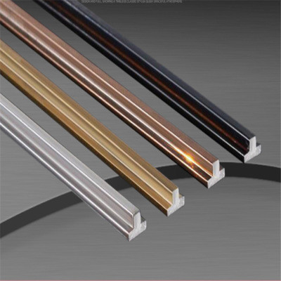 Polished Gold Color Mirror Stainless Steel Trim 304 Brushed Solid T-Shape Rose Gold Stainless Steel Tile Edge Trim