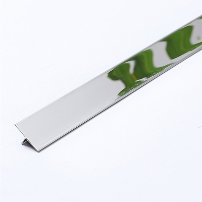 201 Mirror T-Shape Stainless Steel Tile Edge Trim 304 8K Polished Shiny Silver Gold Color Stainless Steel Trim