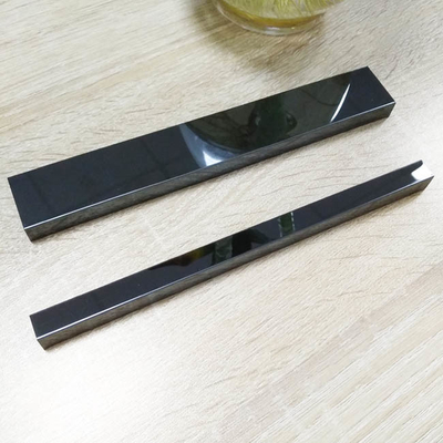 AISI Black Mirror Polished Stainless Steel Tile Trim Line For Interior Architecture