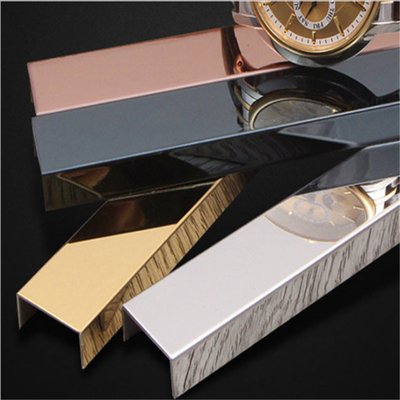 Gold Color 8K Mirror Polished 304 201 T Shape Tile Edge Trim Line For Interior Decoration
