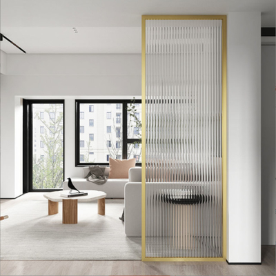 Simple Fashionable Glass 201 Stainless Steel Screen Partition 3300mm Height