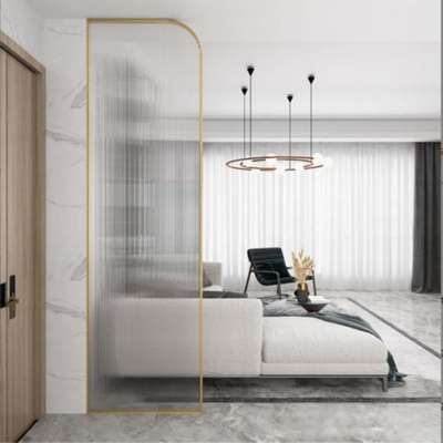 Simple Fashionable Glass 201 Stainless Steel Screen Partition 3300mm Height