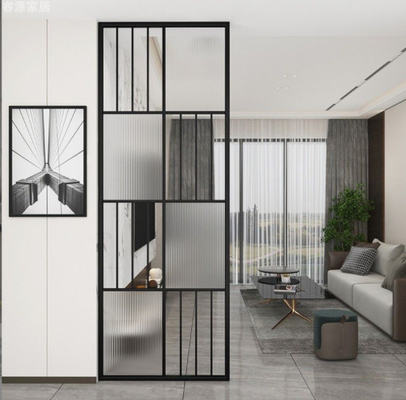 Light Luxury Stainless Steel Glass Screen Partition Wall Tempered Simple Dining Room